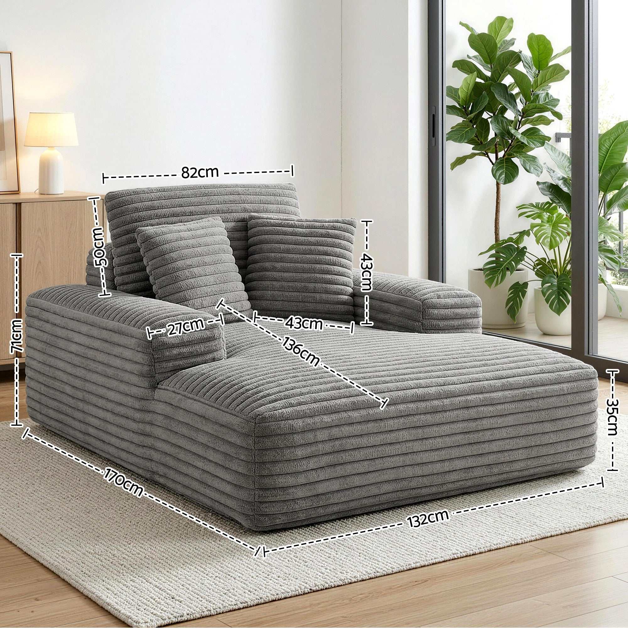 Artiss Sofa Bed Lounge Chair Sleeper Cloud Sofas