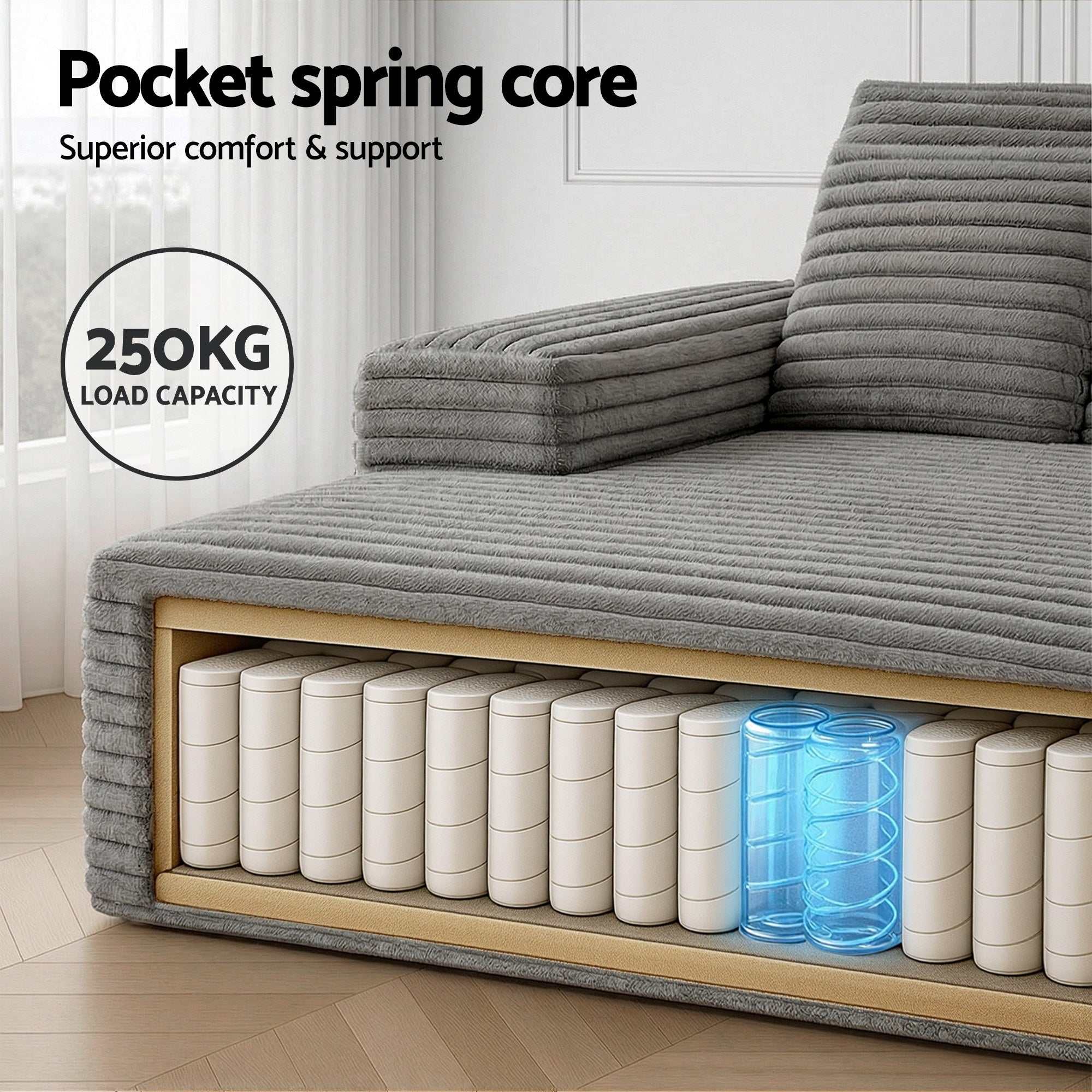 Artiss Sofa Bed Lounge Chair Sleeper Cloud Sofas