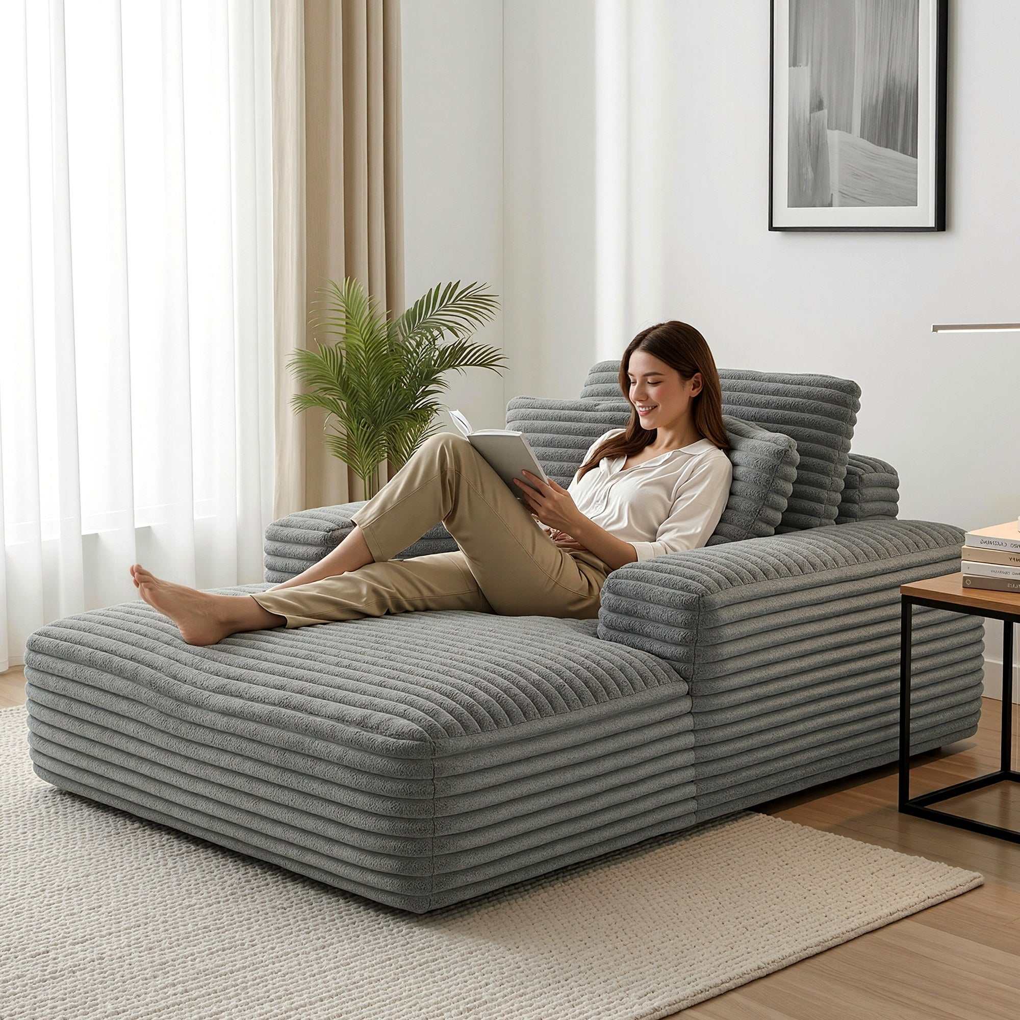 Artiss Sofa Bed Lounge Chair Sleeper Cloud Sofas