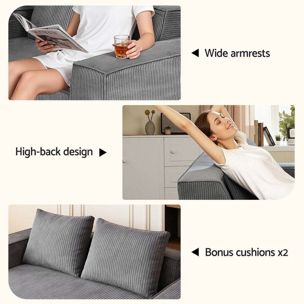 Artiss 2 Seater Sofa Loveseat Sofas Bed