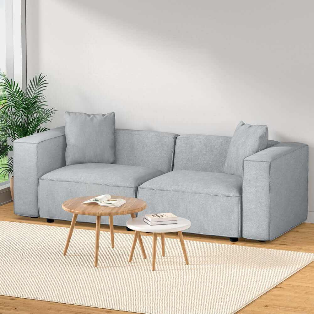 Artiss Modular 2 Seater Sofa - Grey