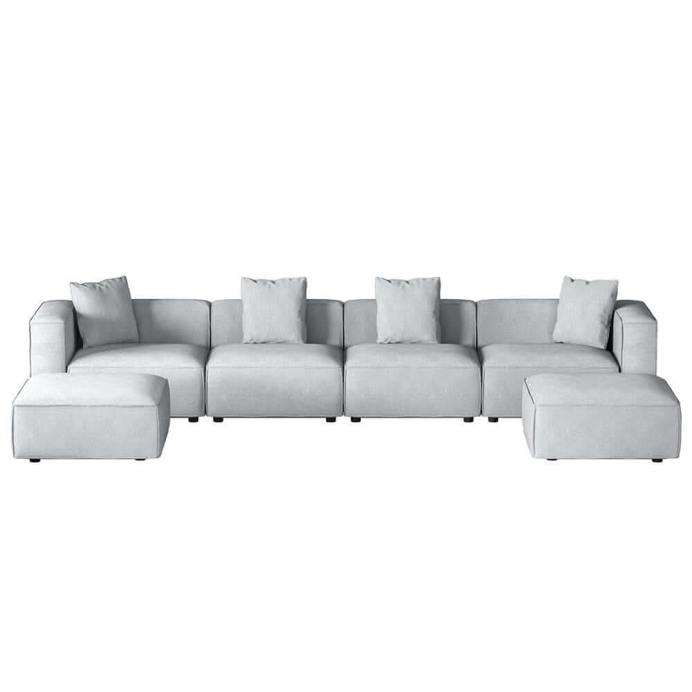 Artiss Modular Sofa Chaise Set 6-Seater - Grey