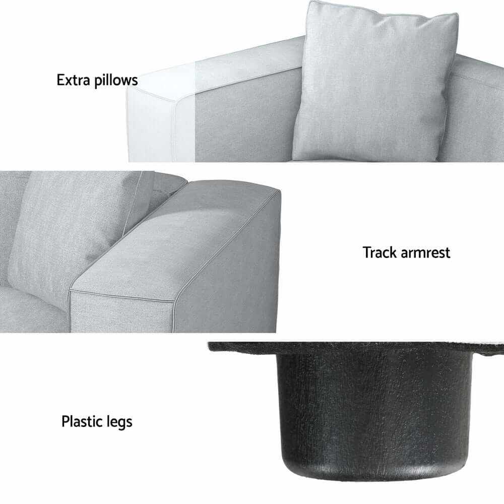 Alvin Modular One Seater Sofa - Grey