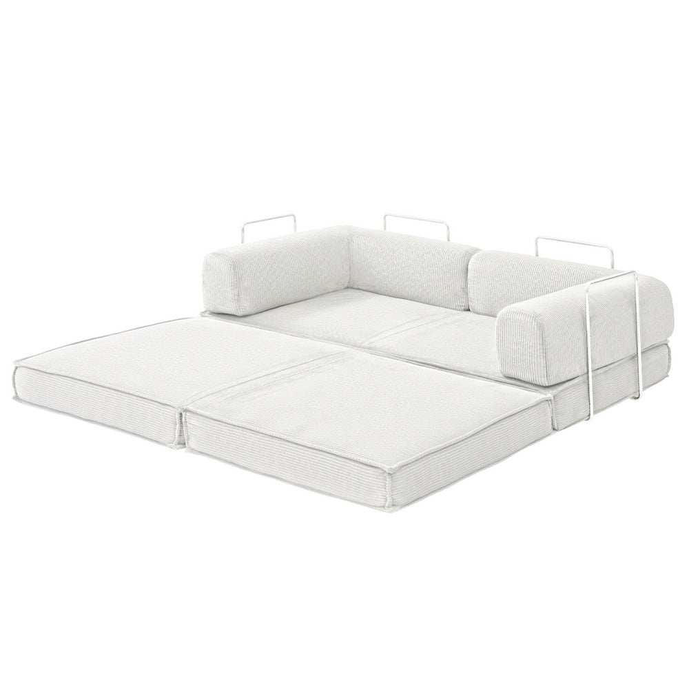 Artiss Convertible Folding Sofa Bed Beign