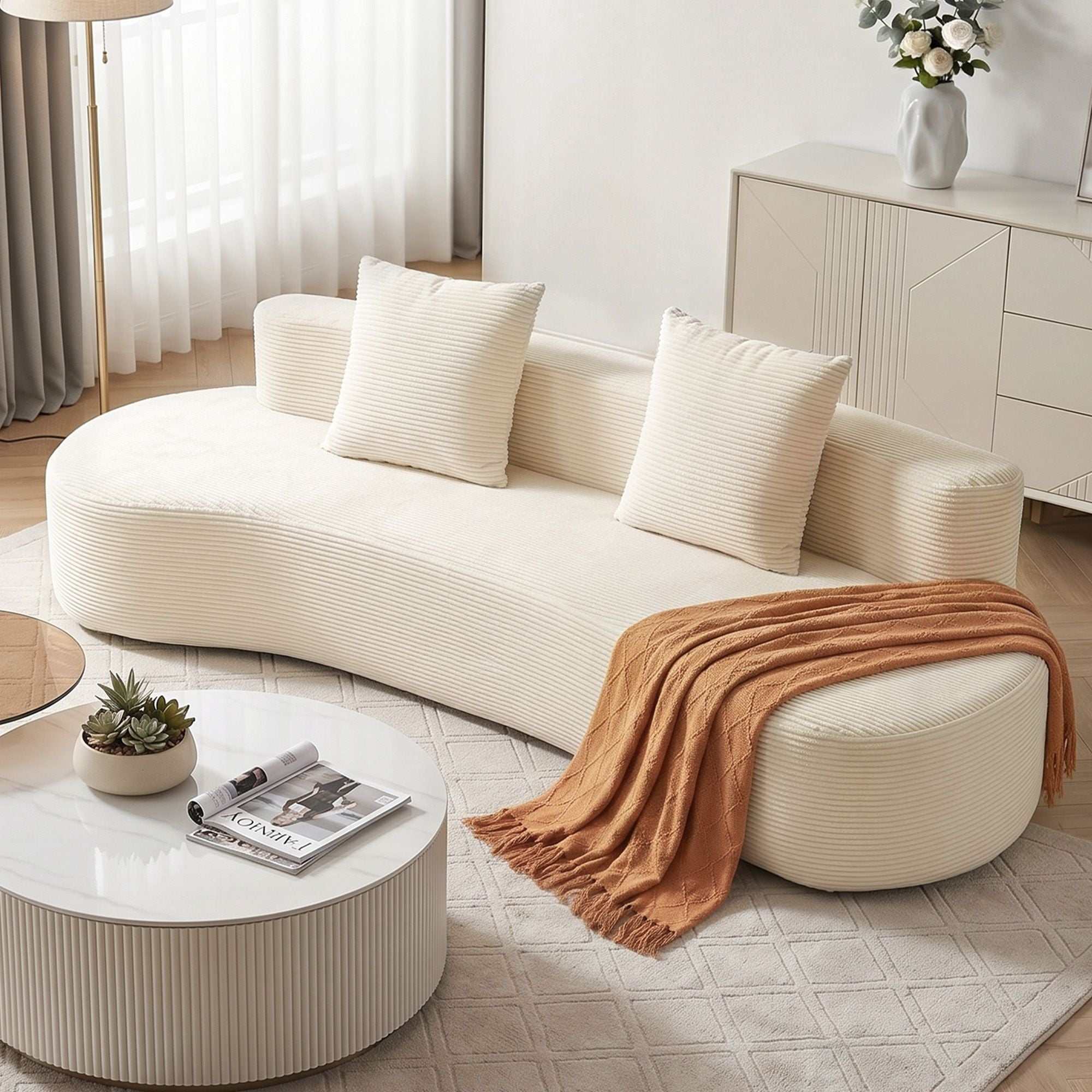 Artiss 228cm Modular Sofa Bed Sectional Boneless Couches for Living Room No Assembly Required