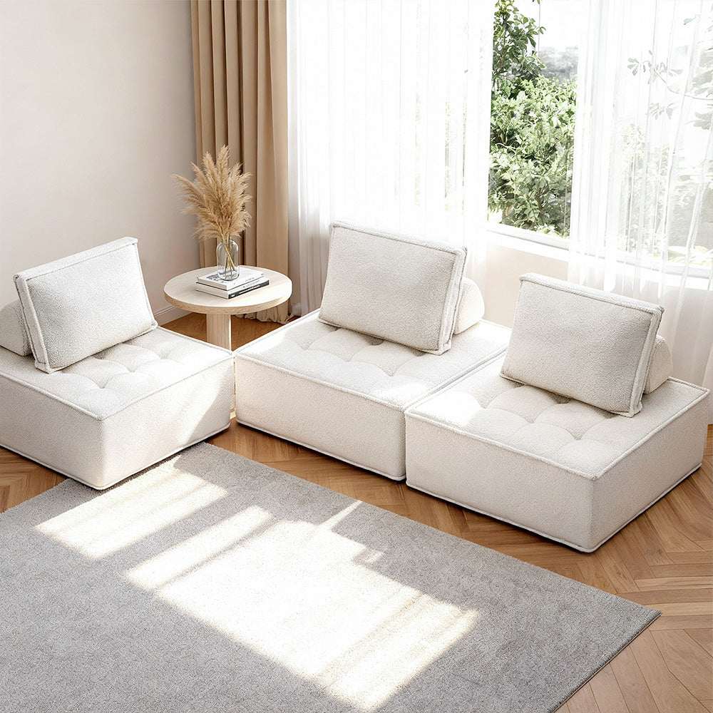 Artiss 3 Floor Sofa Lounge Chair with Pillow