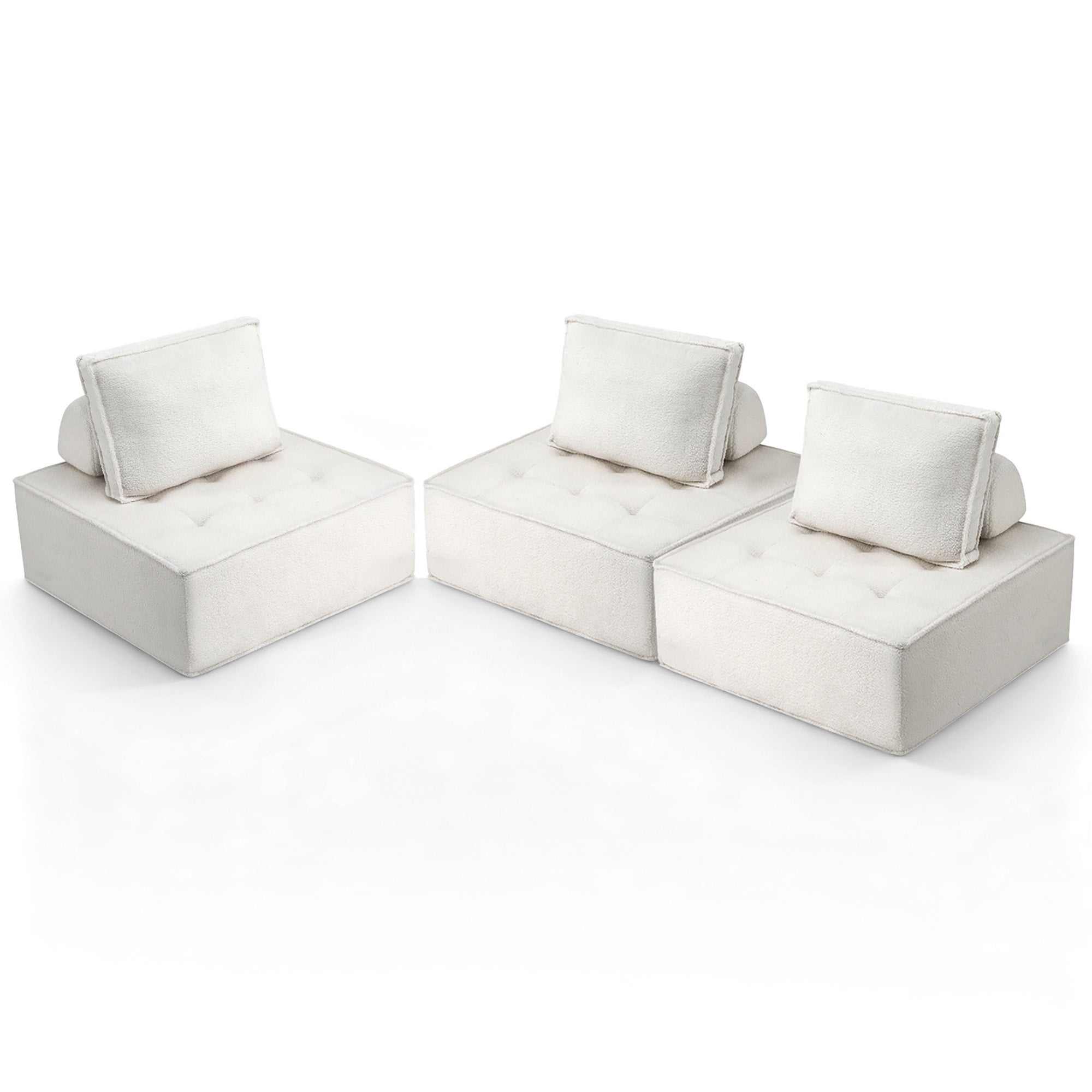 Artiss 3 Floor Sofa Lounge Chair with Pillow