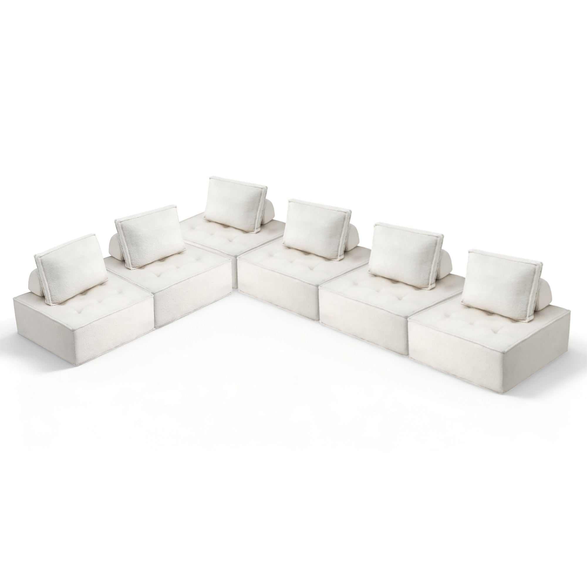 Artiss Floor Sofa Lounge Chair 6 Seater with Pillow