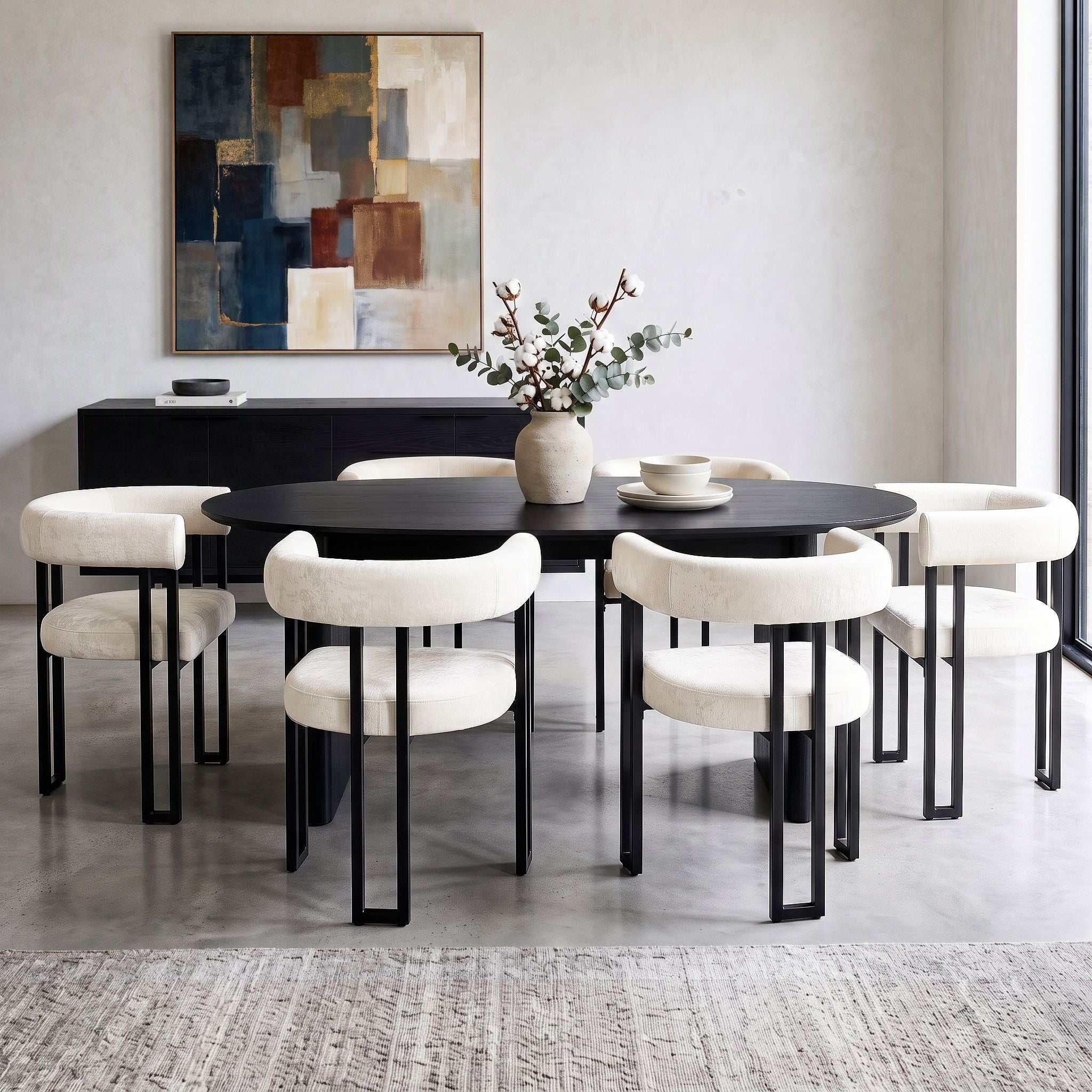 Artiss Dining Chairs Set of 6 Velvet Upholstered Barrel Chairs with Curved Armrests & Back Beige