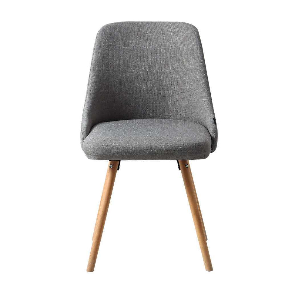 grey upholstered dining chair