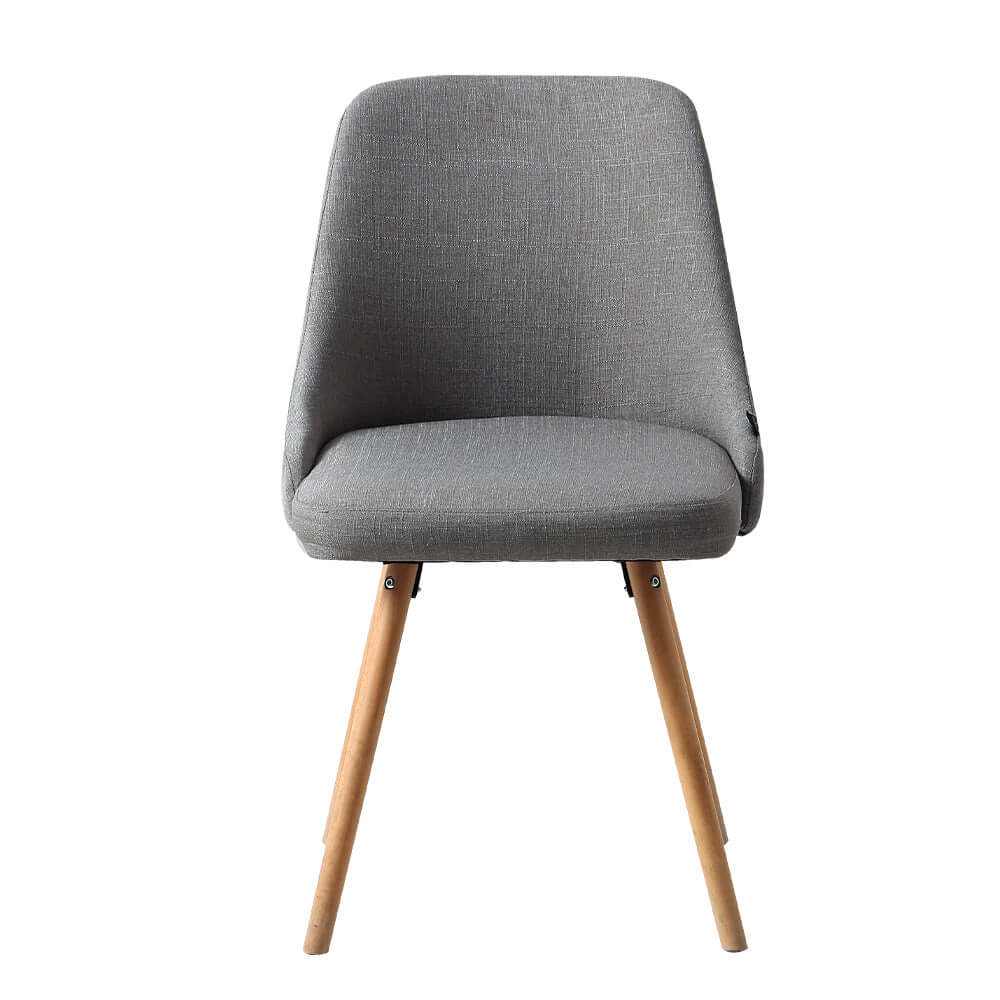 grey upholstered dining chair