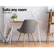 grey upholstered dining chair