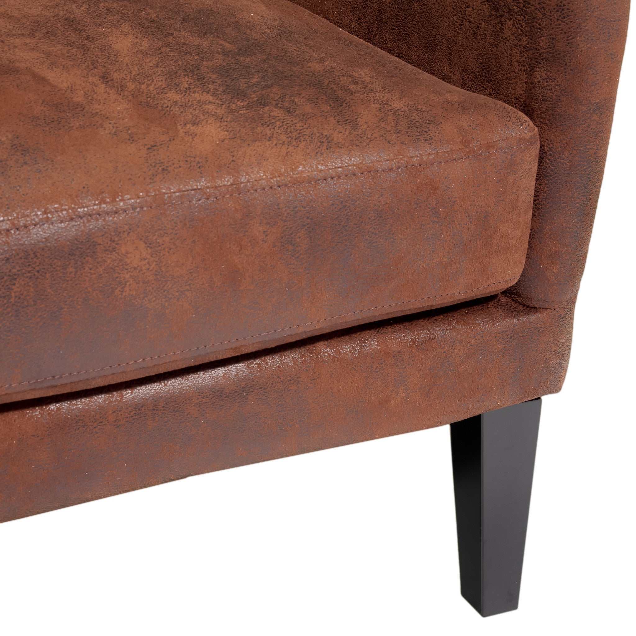 Salerno Brown Microfibre High Back Armchair