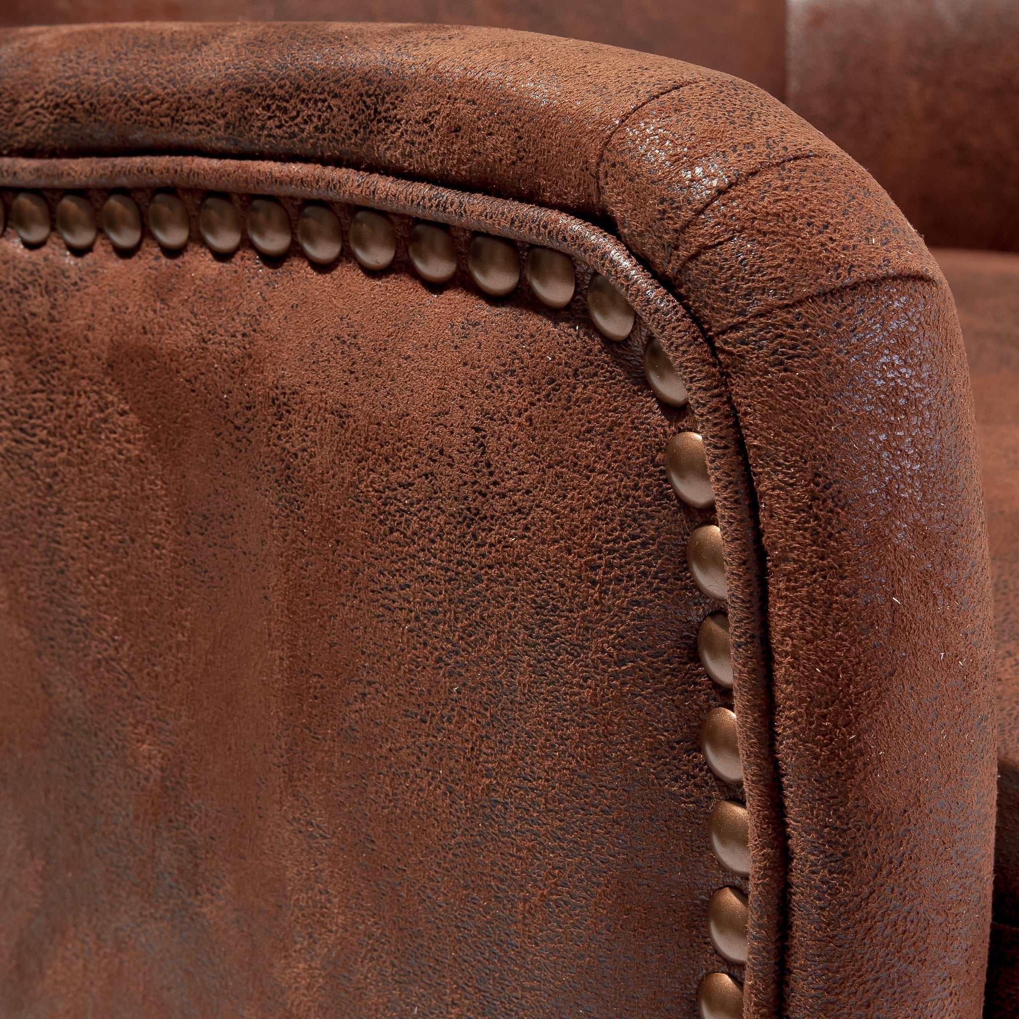 Salerno Brown Microfibre High Back Armchair