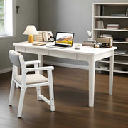 Mitch Solid Wood Study Desk - White