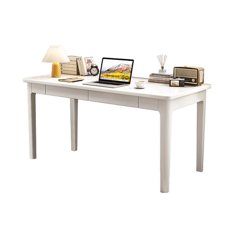 Mitch Solid Wood Study Desk - White