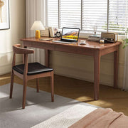 Mitch Solid Wood Study Desk - Walnut