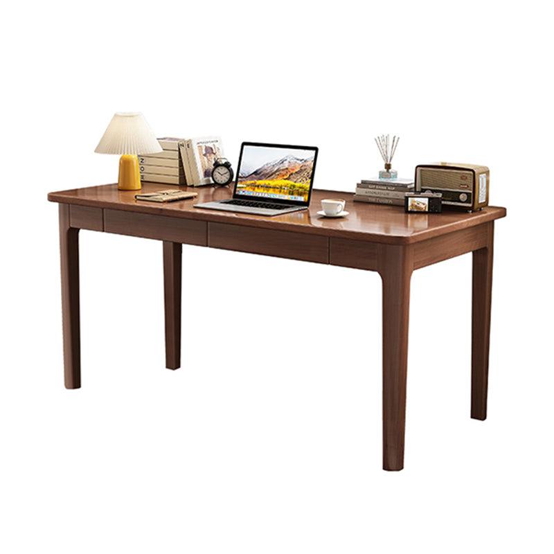 Mitch Solid Wood Study Desk - Walnut