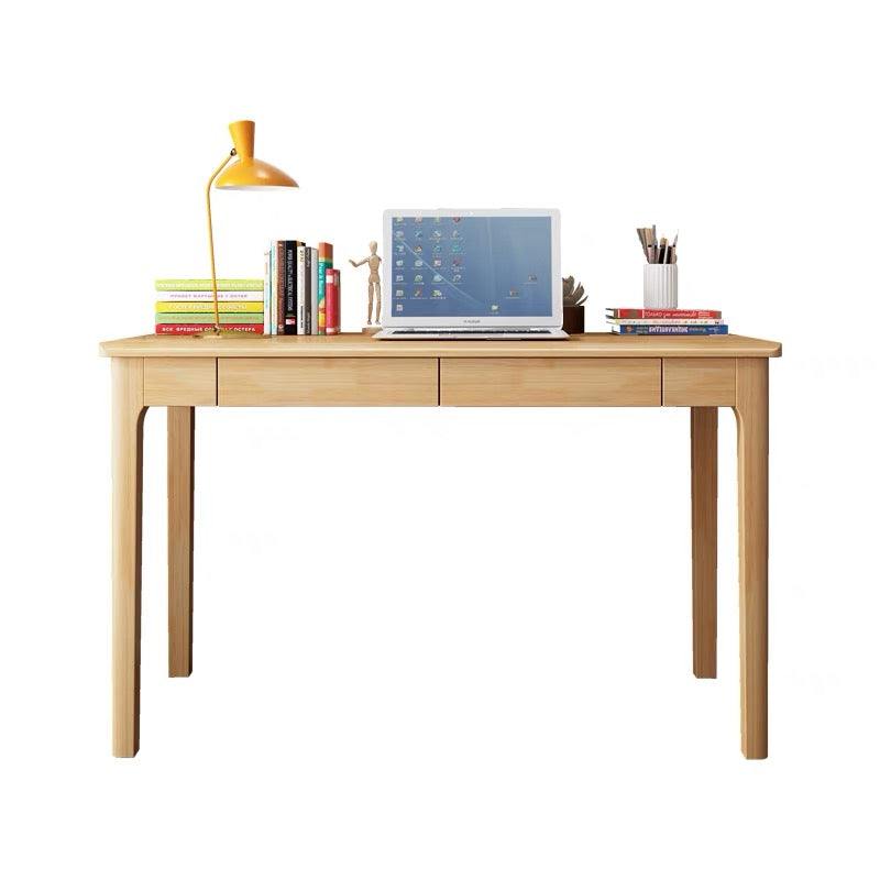 Mitch Solid Wood Study Desk Natural Wood Colour