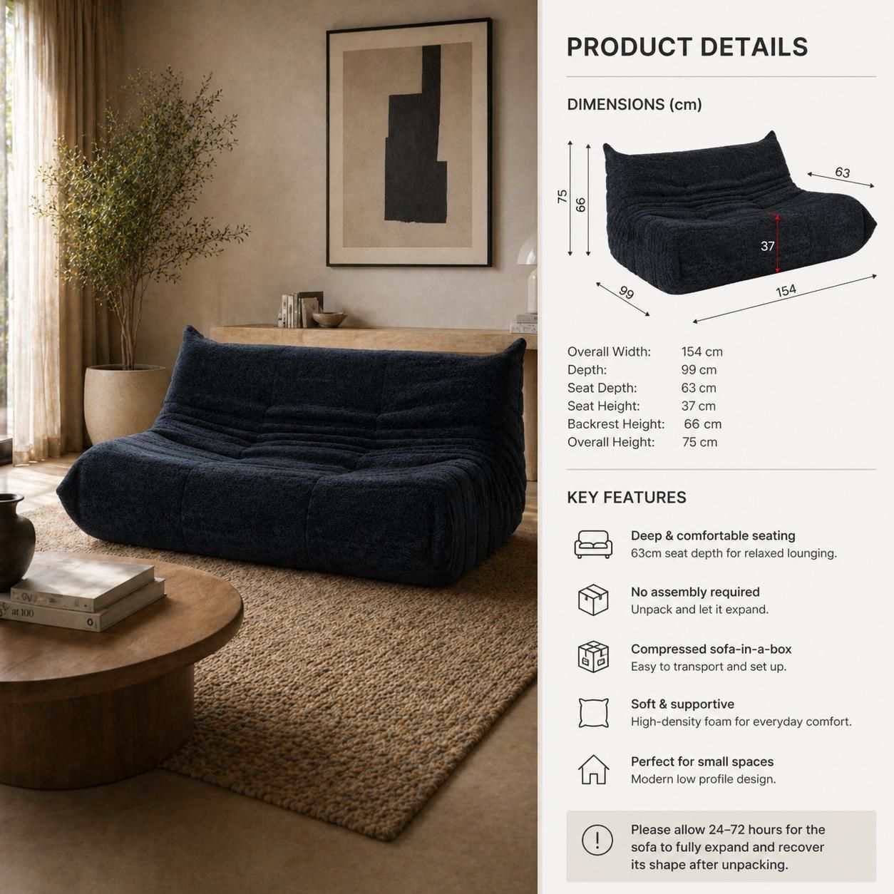 Flutto 2 Seater Lounge Chair
