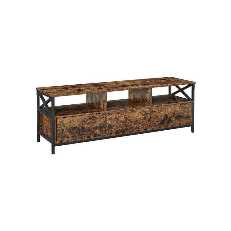 Wooden Mid Century Modern Media Console