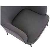 Upholstered Dark Grey Armchair