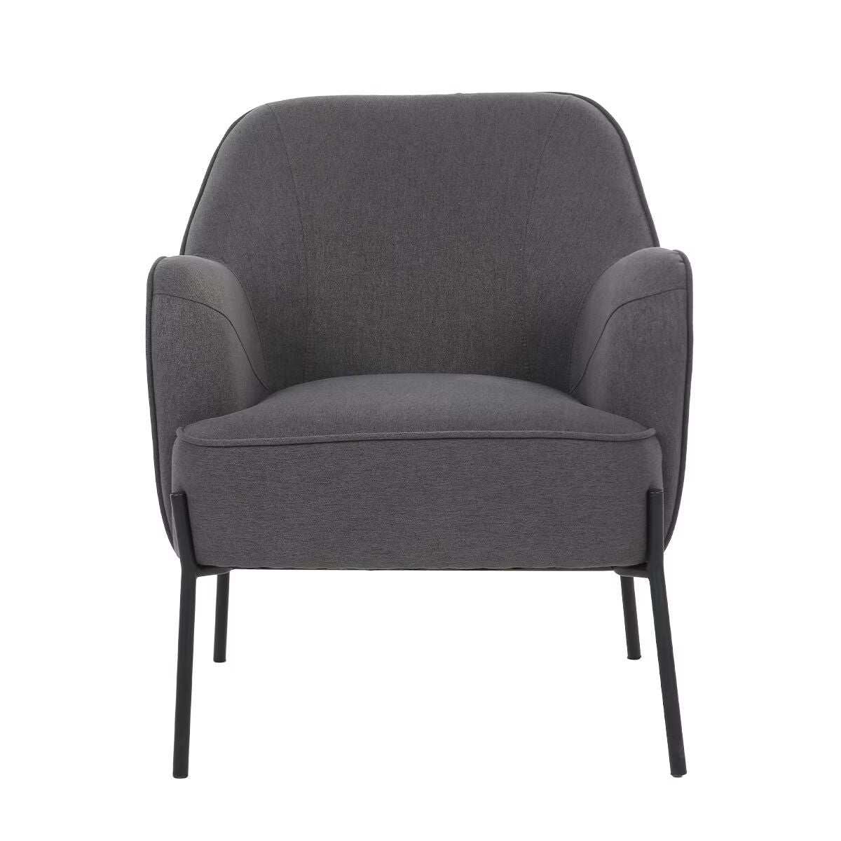 Upholstered Dark Grey Armchair