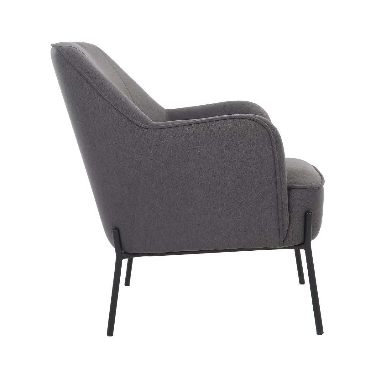Upholstered Dark Grey Armchair