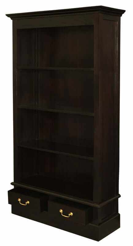 Tasmania 2 Drawer Bookcase - Chocolate