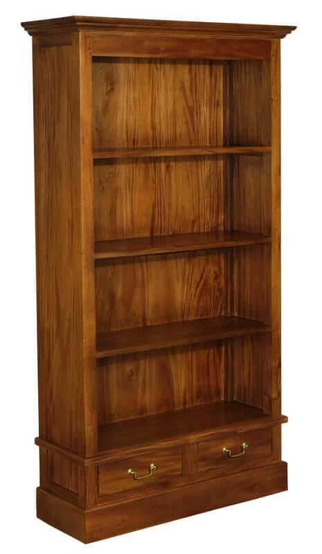 Tasmania 2 Storage Drawer Bookcase - Light Pecan