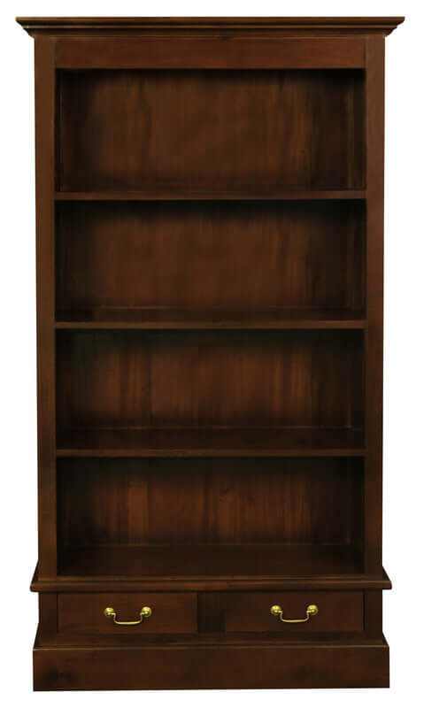 Tasmania 2 Drawer Mahogany Book Case