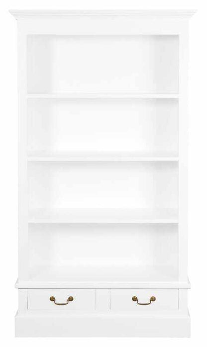 Tasmania 2 Drawer Bookcase (White)