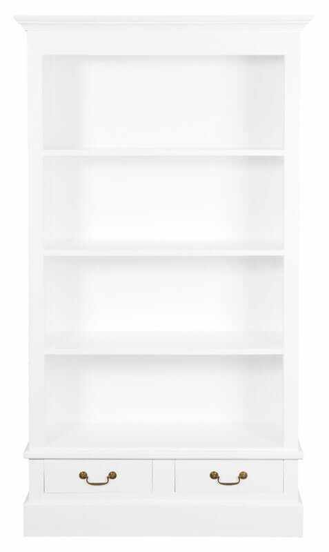 Tasmania 2 Drawer Bookcase (White)