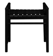 Elliot Single Seater Black Leather Bench