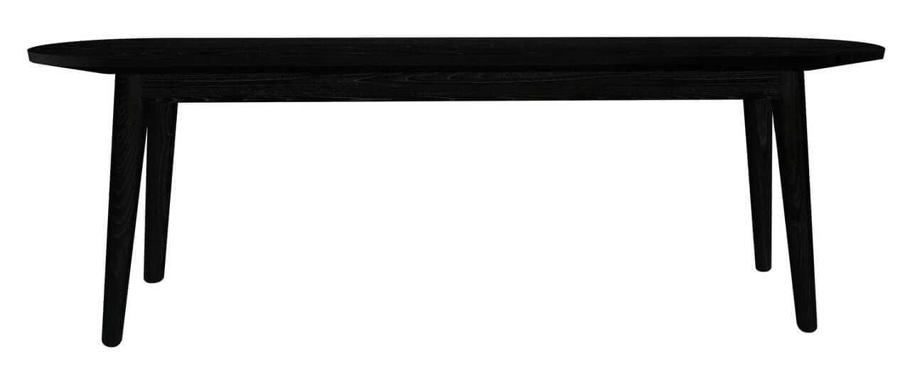 Huntley Solid Oak Dining Bench - Black