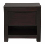 Amsterdam Solid Wood Bedside Table - Chocolate