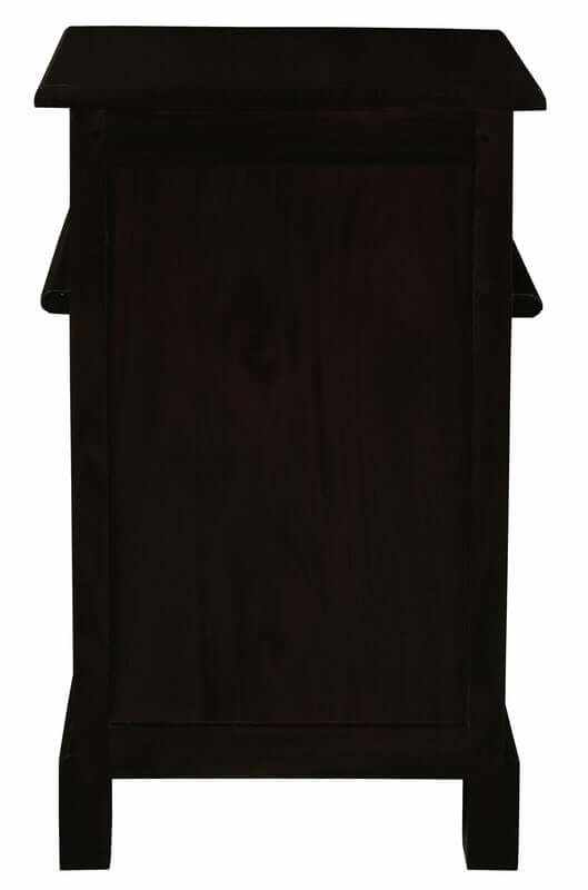 Tasmania 1 Solid Door 1 Drawer Chocolate Bedside Table