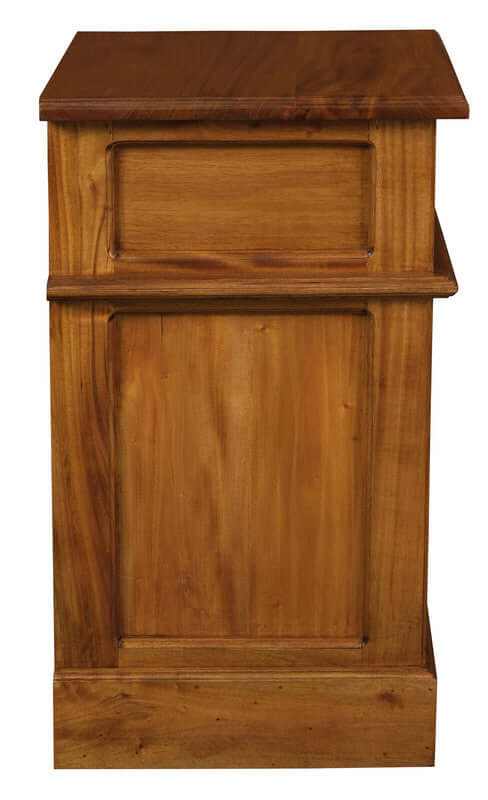Tasmania 1 Solid Door Bedside with Drawer - Light Pecan