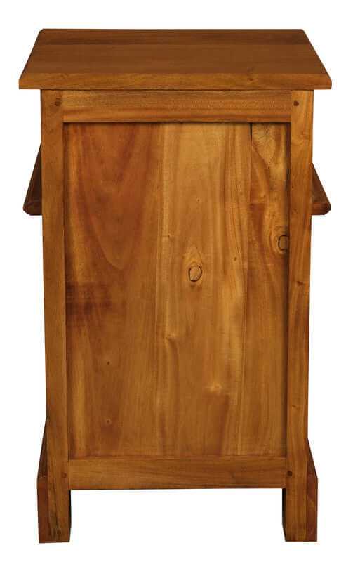 Tasmania 1 Solid Door Bedside with 1 Drawer - Light Pecan