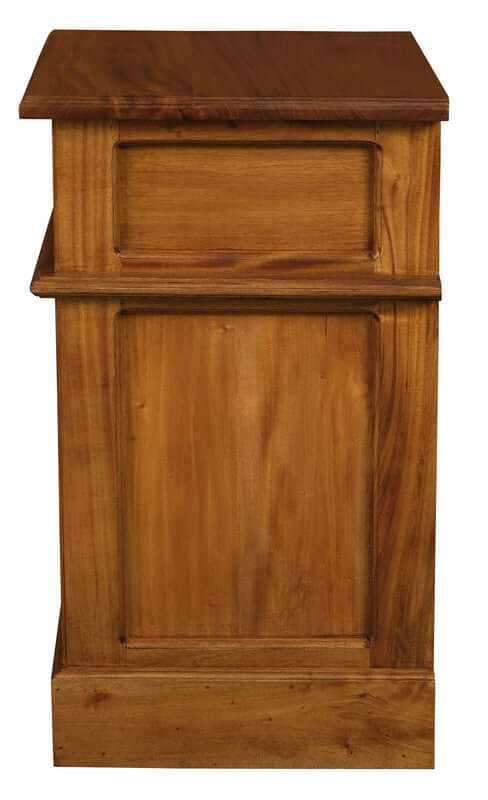 Tasmania 1 Solid Door 1 Drawer Mahogany Nightstand - Light Pecan