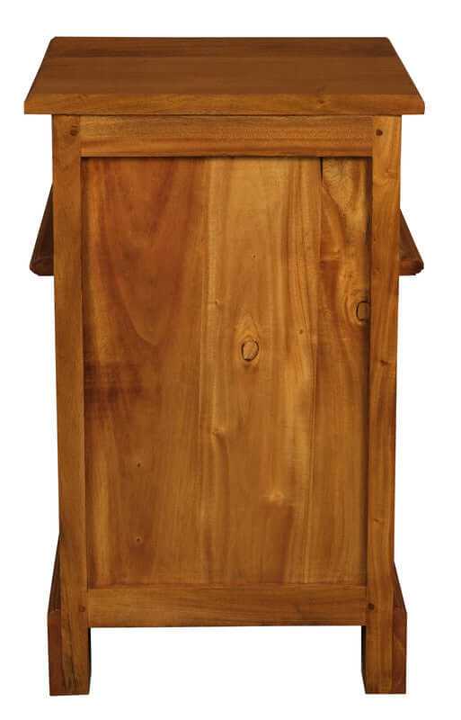 Tasmania 1 Solid Door 1 Drawer Mahogany Nightstand - Light Pecan