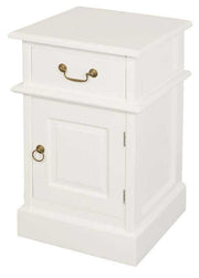 Tasmania 1 Solid Door 1 Drawer Nightstand White