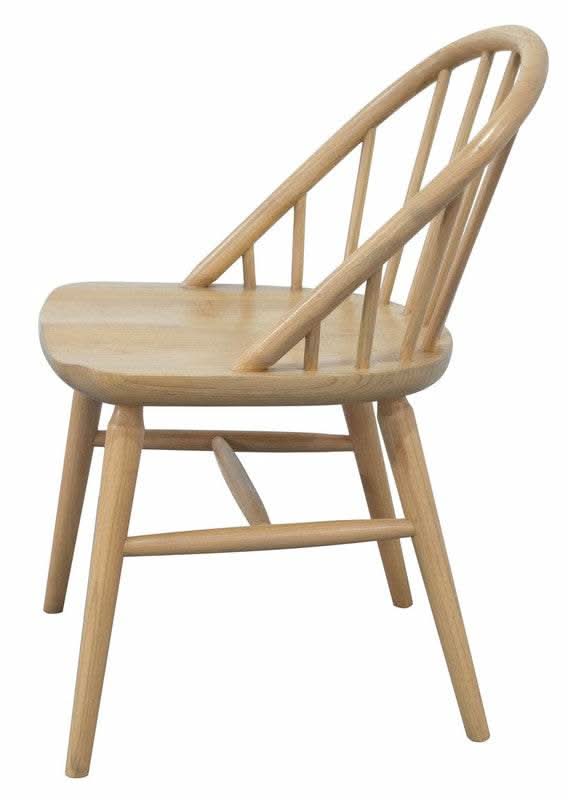 Vera Solid Oak Dining Chair Set of 2 - Natural Colour