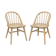 Vera Solid Oak Dining Chair Set of 2 - Natural Colour