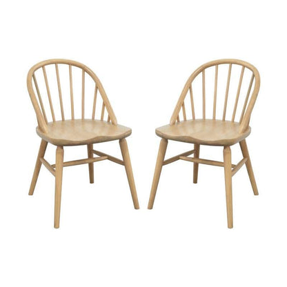 Vera Solid Oak Dining Chair - Set of 2 (Natural)