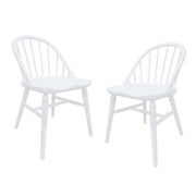 Vera Solid Oak Dining Chair Set White