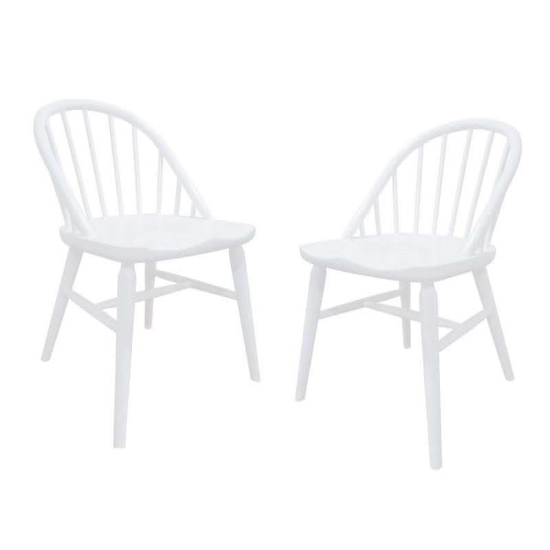 Vera Solid Oak Dining Chair Set White