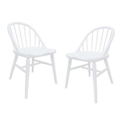 Vera Solid Oak Dining Chair - Set of 2 (White)