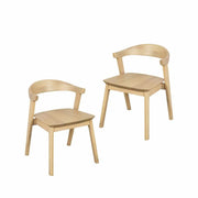 Fynn Solid Oak Dining Chair Set of 2 - Natural
