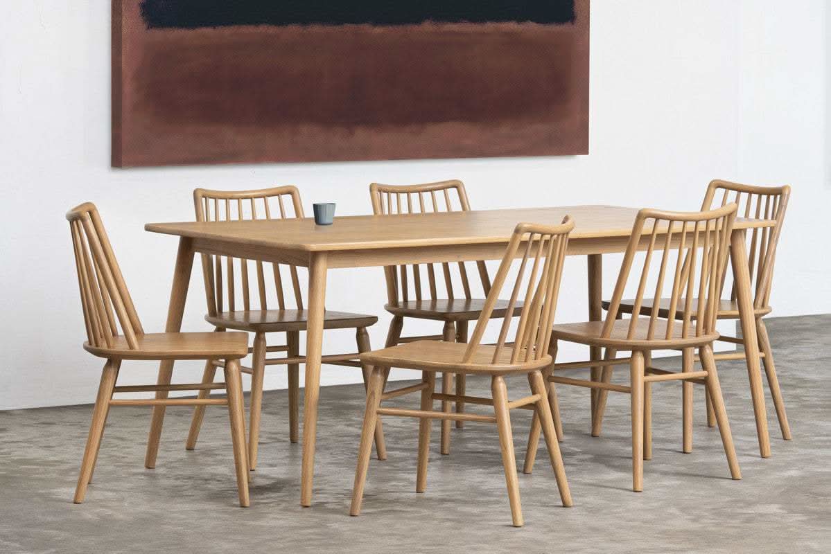 Riviera Solid Oak Dining Room Chairs Natural - Set of 2